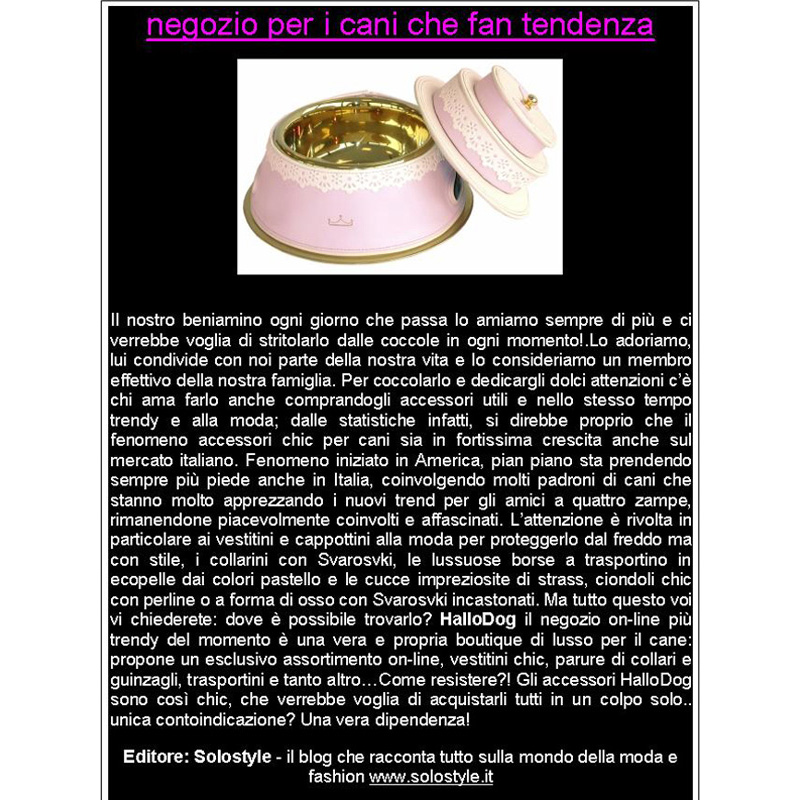 SoloStyle (Luglio 2007) - Press On-Line