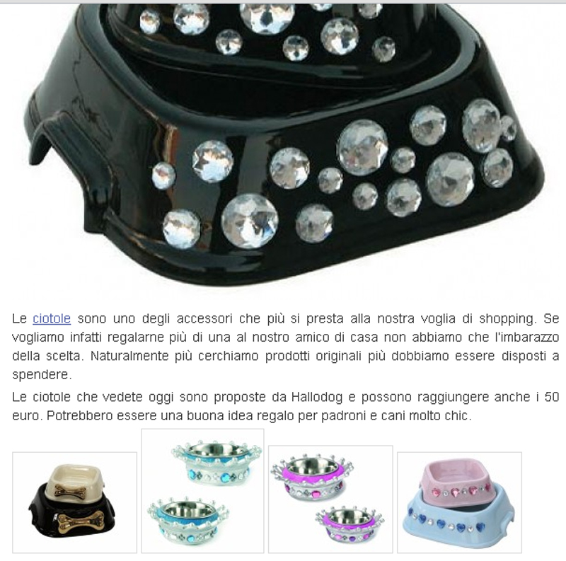 Ciotole Chic - PetsBlog (Luglio 2010)